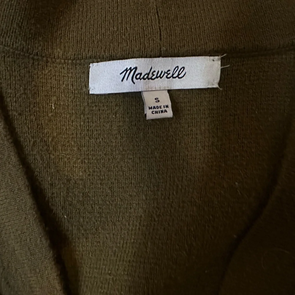 Madewell Miller Longline V-Neck Cardigan Sweater Olive Green Women's Size S